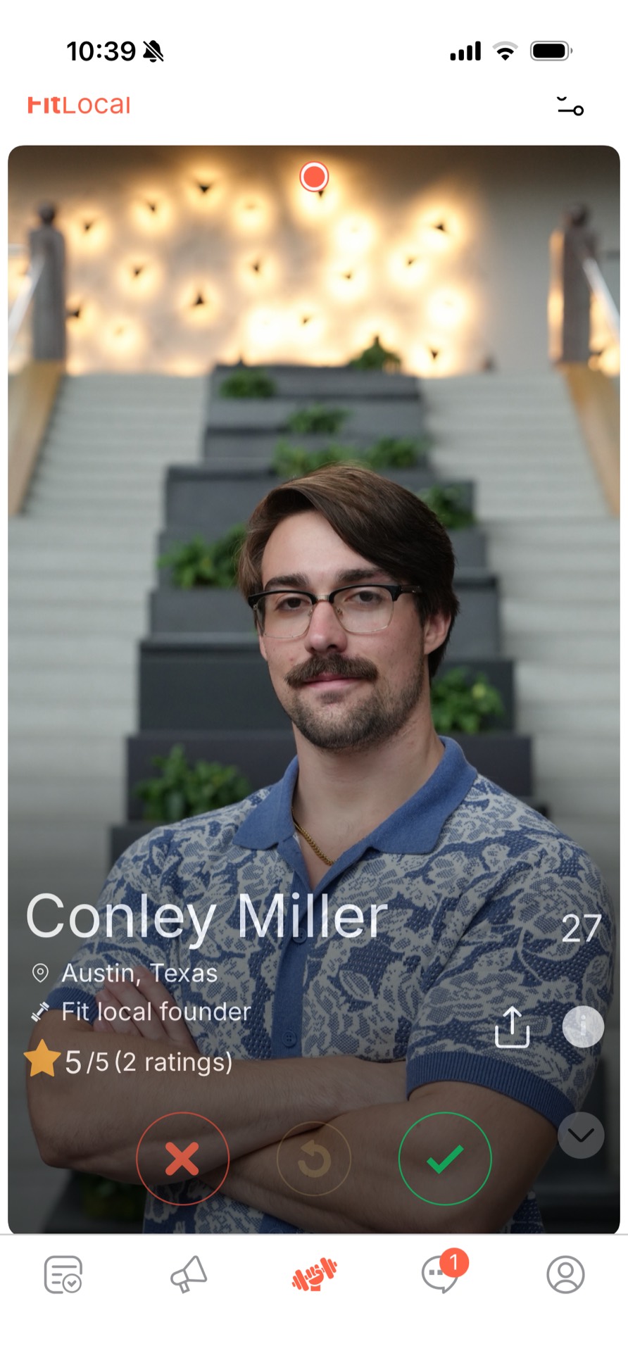 Fit Local trainer profile: Conley Miller, founder of Fit Local, Austin, Texas